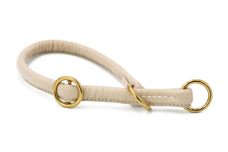 Halsband Rundgenäht Gold 4 Halsband Rundgenäht Gold – Bild 4