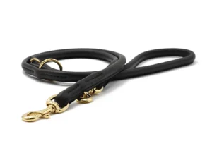 Lederleine Rundgenäht 3m Gold